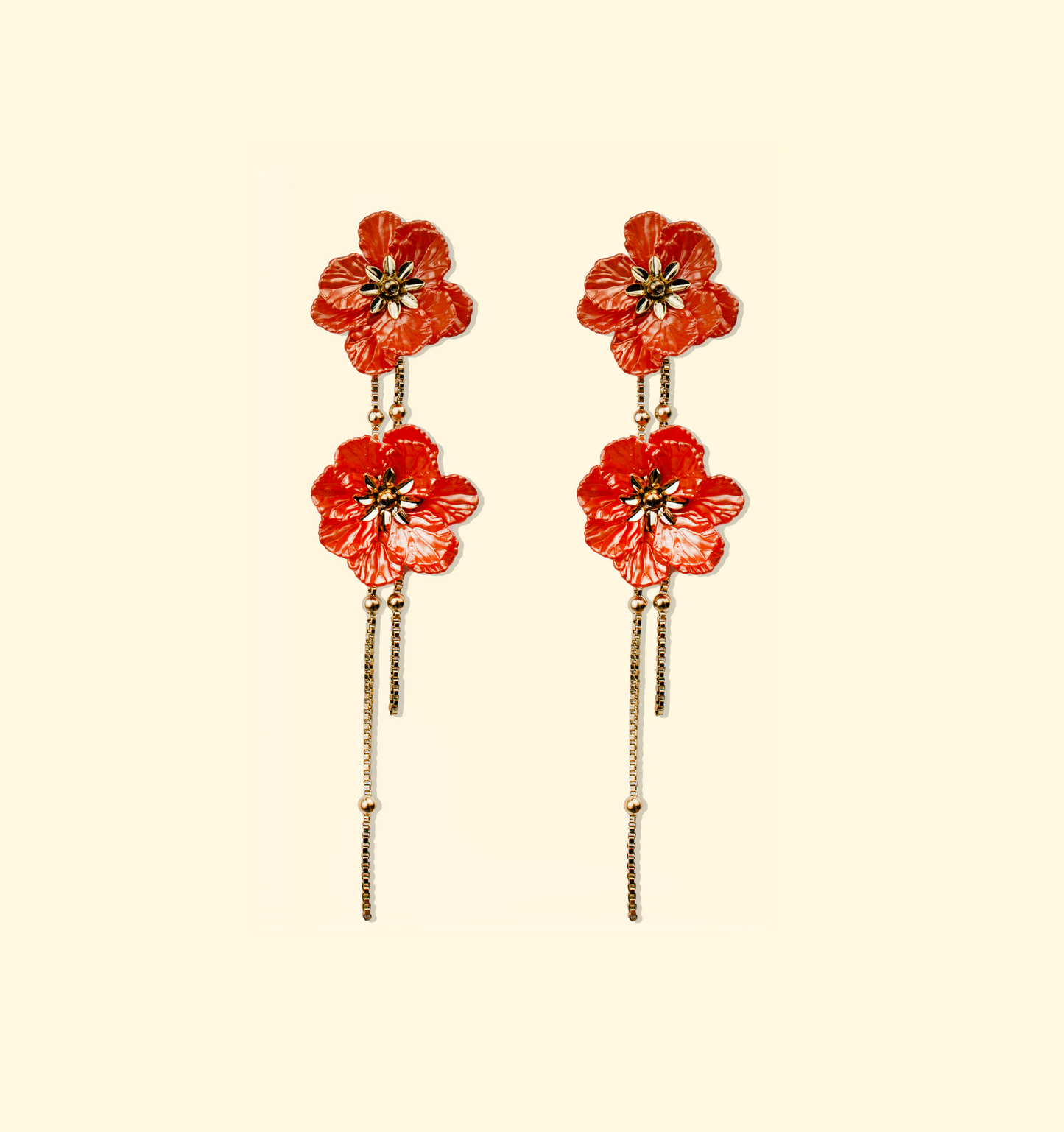 Boucles D'oreille Paola Rouge - Baciami Bijoux