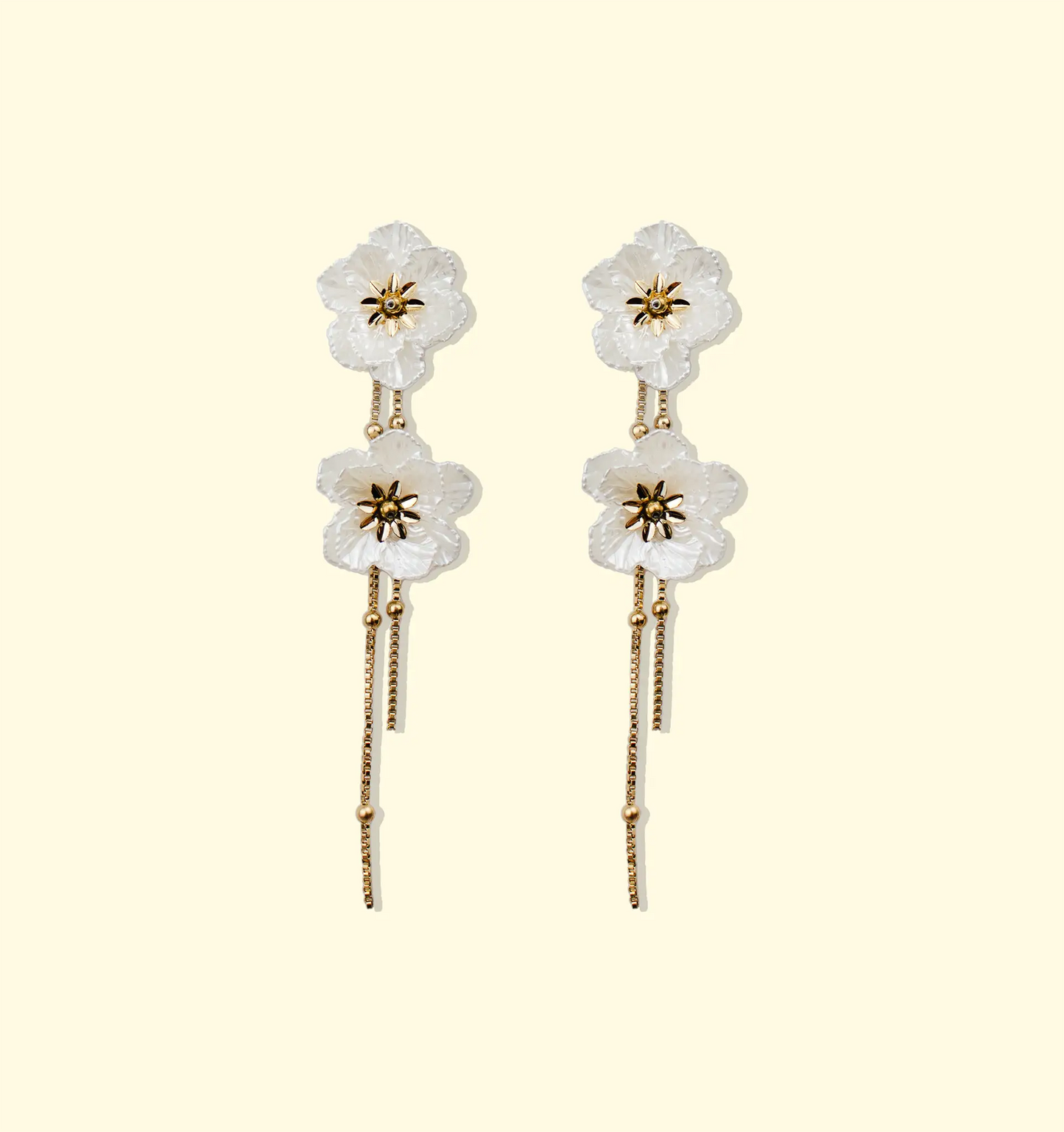 Boucles D'oreille Paola Blanche - Baciami Bijoux