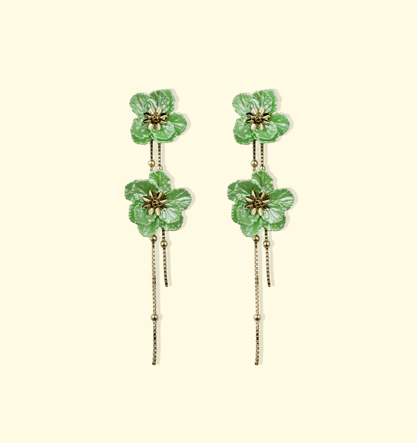 Boucles D'oreille Paola Vert d'eau - Baciami Bijoux